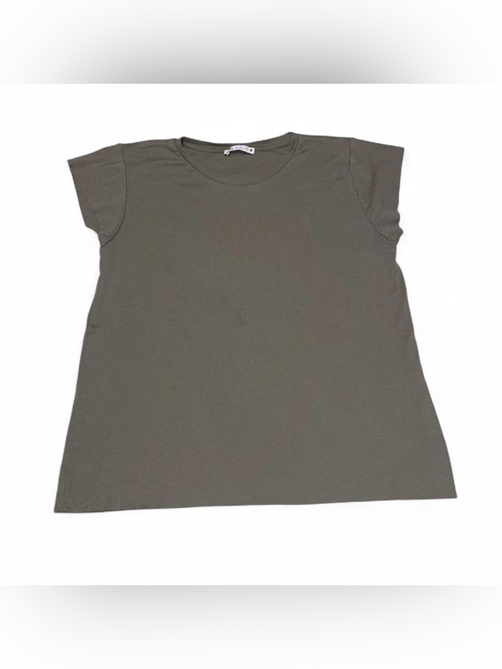 Zara Short Sleeve Crew Neck Tee - Olive Gray